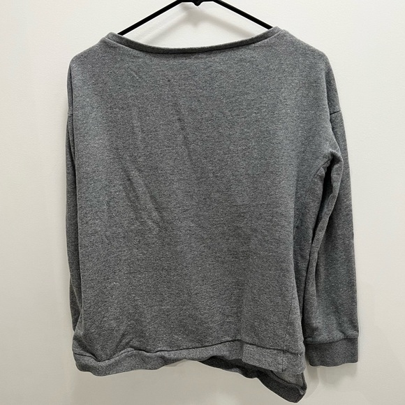 ARMADA | Grey Crewneck Sweatshirt With Asymmetrical Detail - Picture 3 of 3